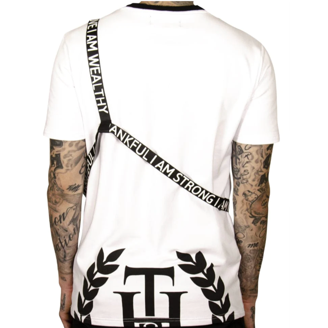 Blossom Utility Side Bag Tee - WHITE